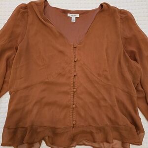 Nine West Rust Blouse
